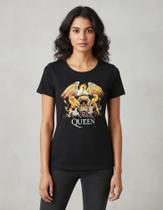 Blusa Queen Camiseta Baby Look Feminina Banda de Rock Bo580