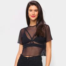 Blusa Recoletta Cropped Tule Feminina - Recolleta Blusa Recoletta Cropped Tule Feminina - Recolleta