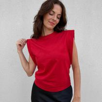 Blusa Regata Algodão Feminino Vermelho Ayla LAGOM