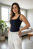 Blusa regata básica Lisa feminina com forro sem Bojo Casual