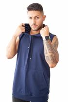 Blusa Regata Basica Masculina Bolso Canguru Old School (M30)