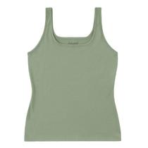 Blusa Regata Básica Meia Malha Feminina Malwee Ref. 04494 Cor:Verde 3956Tamanho:GG