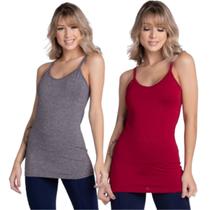Blusa Regata Básica WLS Modas Kit Com Duas Cores Roupa Para Academia Treino Moda Fitness