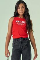 Blusa Regata Boxy em Canelado Menina Vic&Vicky