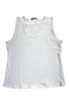 Blusa Regata Branca Fêmena - Elegante e Versátil Blusa Regata Branca Fêmena - Elegante e Versátil