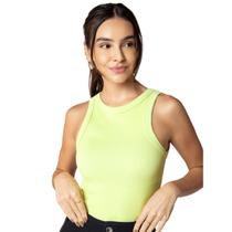 Blusa Regata Canelada Feminina Sem Costura Loba