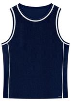Blusa Regata Canelada - Lunender - Verde / Laranja / Azul Marinho Blusa Regata Canelada - Lunender - Verde / Laranja / Azul Marinho