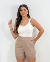 Blusa Regata com Alça Renda Feminina