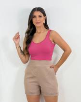 Blusa Regata com Alça Renda Feminina