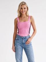 Blusa Regata Cropped Tricot 1020007 Blusa Regata Cropped Tricot 1020007