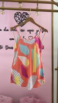 Blusa regata de alças finas estampada tamanho Gg Blusa regata de alças finas estampada tamanho Gg