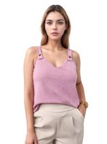 Blusa Regata Feminina Alça Larga Duna Básica