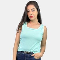 Blusa Regata Feminina Algodao Babylook Básica Lisa Camiseta Feminina Basica