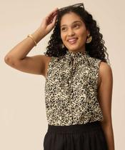 Blusa Regata Feminina Animal Print Amarração Marisa-72968 Blusa Regata Feminina Animal Print Amarração Marisa-72968