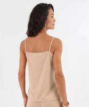 Blusa Regata Feminina Canelada Alongada Marisa Bege-30028 Blusa Regata Feminina Canelada Alongada Marisa Bege-30028