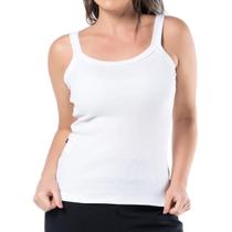 Blusa regata feminina canelada básica algodão Keeper