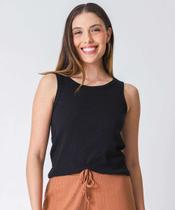 Blusa Regata Feminina Canelada Marisa Preto-92027