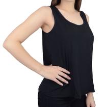 Blusa Regata Feminina Lunender Viscose Preta - 00468