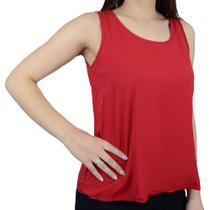 Blusa Regata Feminina Lunender Viscose Vermelha - 0046