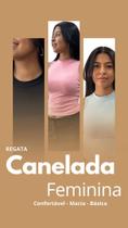 Blusa regata feminina rosa tecido canelado de alta quaidade