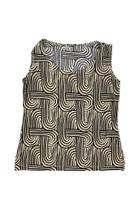 Blusa Regata Feminina Simplicidade Decote U Grafismo Cor do Céu Blusa Regata Feminina Simplicidade Decote U Grafismo Cor do Céu