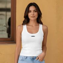 Blusa Regata Feminina Slim Canelada Nadador Colcci