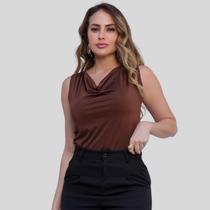 Blusa Regata Feminina Social Dia A Dia Tendência Verão