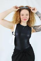 Blusa Regata Feminina Suplex Cirrê Brilho Casual Cores Lisas