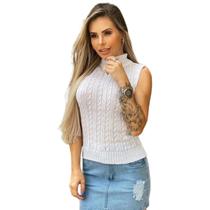 Blusa Regata Feminina Tranças Moda Blogueira