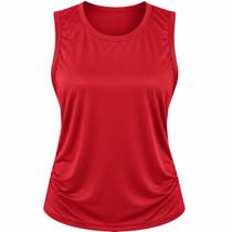 Blusa Regata Furadinha Malha Fria Dryfit - Academia cor:Vermelhotamanho:P