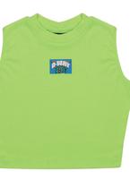 Blusa Regata Infantil Boxy Verde D'Way