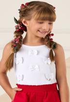 Blusa Regata Infantil Menina Branca Mon Sucré Blusa Regata Infantil Menina Branca Mon Sucré