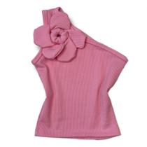 Blusa Regata Infantil Ombro Só Mula Manca Com Flor Mini Diva Blusa Regata Infantil Ombro Só Mula Manca Com Flor Mini Diva