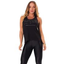 Blusa regata let'sgym active shine preto