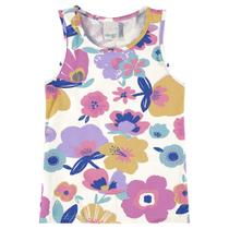 Blusa Regata Malwee Kids Cotton Light Rosa Verde Azul Marinho Branco Floral Póa Frutas Tam 1 ao 18 Menina Infantil Juvenil