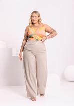 Blusa Regata Plus Size Decote Redondo Malha Lunender 49164