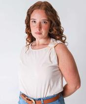 Blusa Regata Plus Size Feminina Canelada Marisa Bege-70024