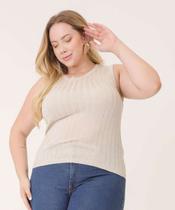 Blusa Regata Plus Size Tricô Lurex Marisa-16407