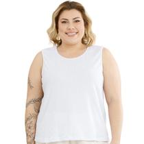 Blusa Regata Ribana Fina Plus Size 3055A