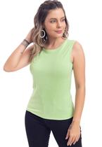 Blusa regata slim malha ribana canelada 50522a