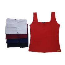Blusa regata suplex alça grossa