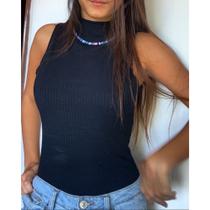 Blusa Regata tricot Garrafinha Gola Alta Blusa Regata tricot Garrafinha Gola Alta