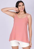 Blusa Regata Viscose Rose - P - Veste do 38 ao 40