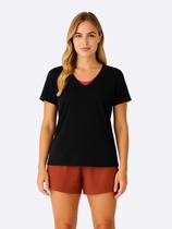 Blusa Reta Enfim Active Recortes Feminina - Blusa Reta Enfim Active Recortes Feminina -