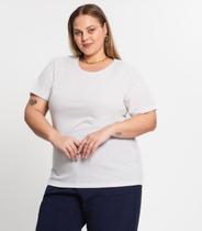 Blusa Ribana de Linho Plus Size Feminina Kohmar Bege