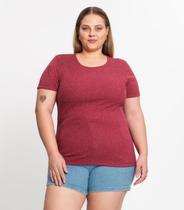 Blusa Ribana de Linho Plus Size Feminina Kohmar Vermelho