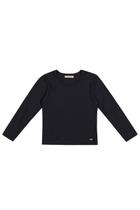 Blusa Ribana Manga Longa Básica Infantil Feminina