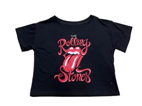 Blusa Rolling Stones Blusinha Cropped Camiseta Banda Rock Sf385 BM