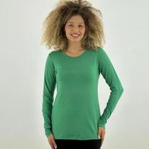 Blusa Rosa Bella Básica Manga Longa Feminina Blusa Rosa Bella Básica Manga Longa Feminina