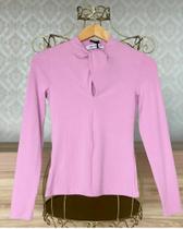 blusa rosa chiclé manga longa- lança perfume